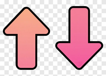 Gradient Up And Down Arrows PNG