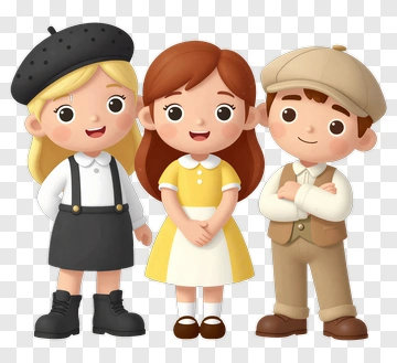 Cartoon Children Group PNG