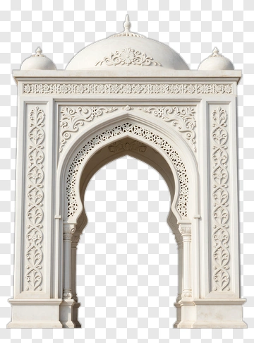 Ornate White Archway PNG