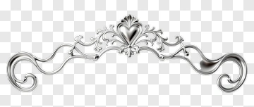 Ornate Silver Decorative Frame PNG