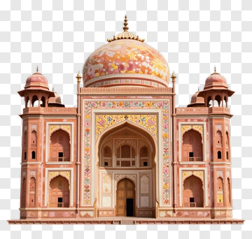 Mausoleum With Dome And Intricate Details PNG