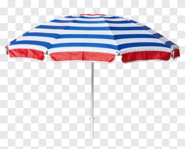 Striped Beach Umbrella PNG