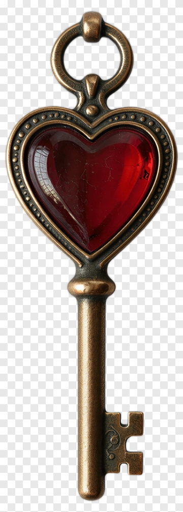 Heart-Shaped Key PNG