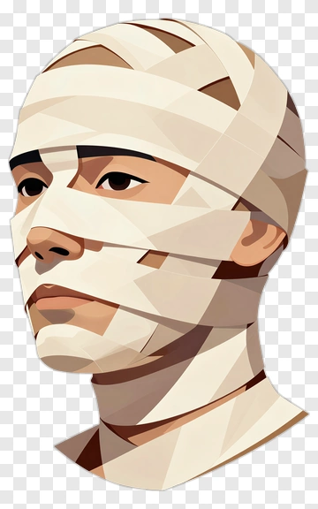 Stylized Mummy Character Portrait PNG