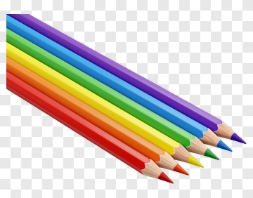 Colorful Rainbow Colored Pencils PNG