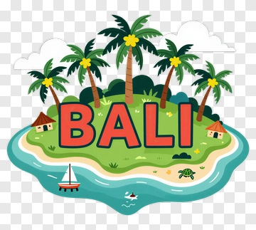 Bali Island Illustration PNG