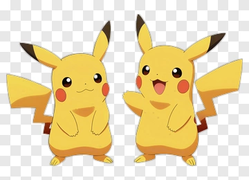 Pikachu Character In Two Poses PNG