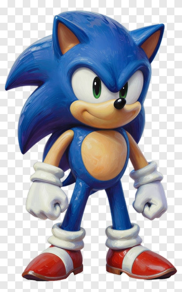 3D Blue Hedgehog Character PNG