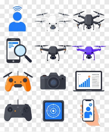 Drone Technology And Control Interface PNG