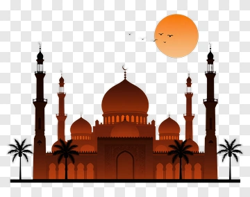 Silhouette Of A Mosque At Sunset PNG