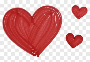 Red Hearts Illustration PNG