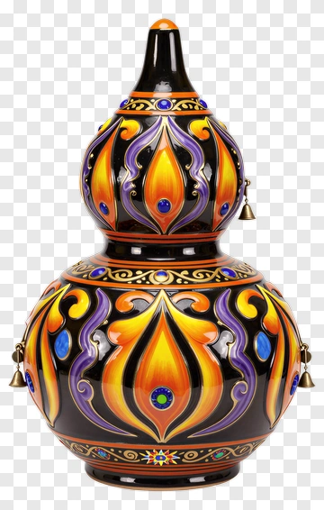 Colorful Decorative Gourd PNG
