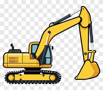 Cartoon Excavator PNG