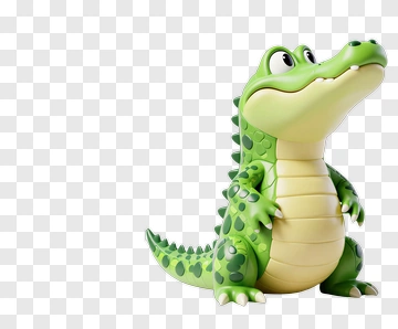 Cartoon Alligator Character PNG