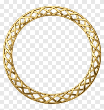 Golden Decorative Frame PNG