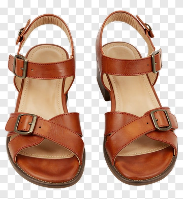 Brown Sandals With Buckles PNG