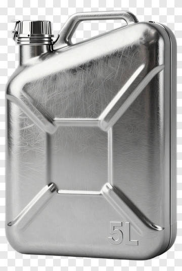 Metallic Fuel Canister With 5L Capacity PNG