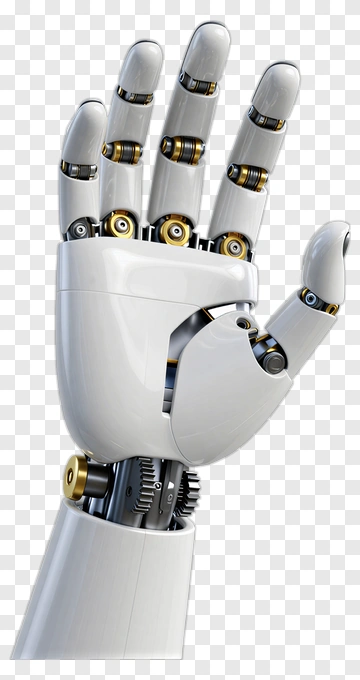 Robotic Hand With Mechanical Joints PNG
