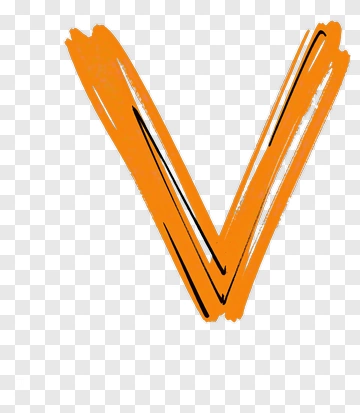 Orange Brush Stroke V PNG