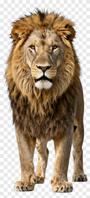 Realistic Lion With Majestic Mane PNG