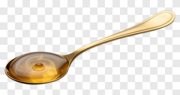 Golden Spoon With Honey PNG