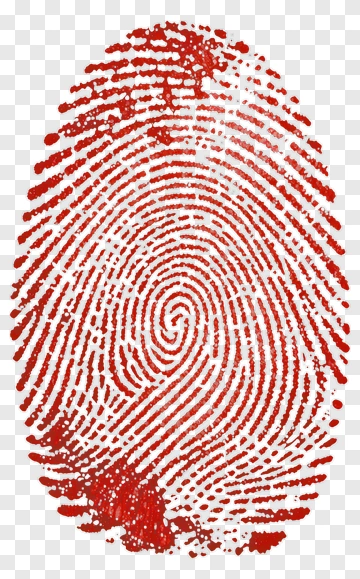Red Fingerprint PNG