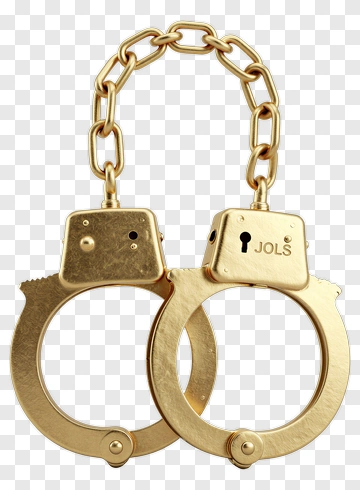Gold Handcuffs PNG