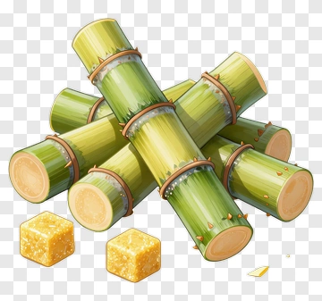 Bamboo Sticks With Sugar Cubes PNG