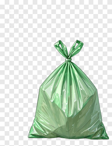 Green Garbage Bag PNG