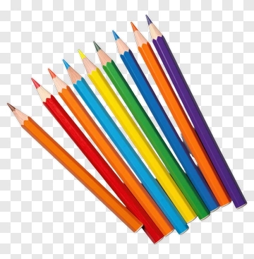 Colorful Set Of Crayons PNG