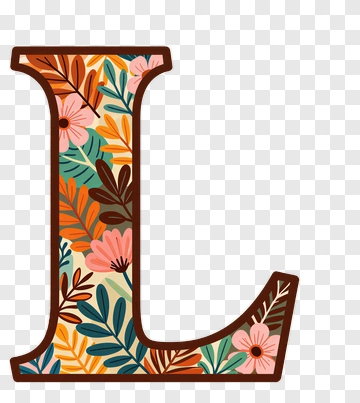 Floral Letter L PNG