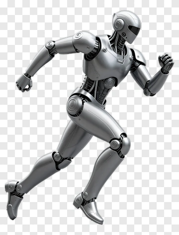 3D Running Robot PNG