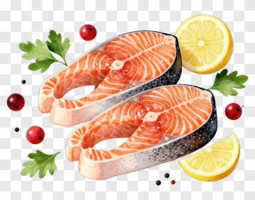 Salmon Fillet With Lemon And Herbs PNG