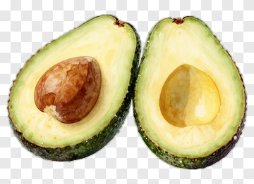 Halved Avocado With Seed PNG