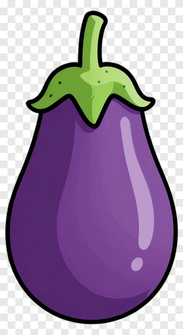 Cartoon Eggplant PNG