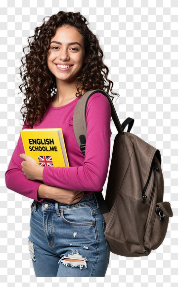 Happy Student Holding An English Book PNG