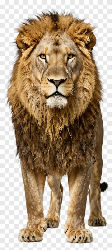 Realistic Lion With Majestic Mane PNG