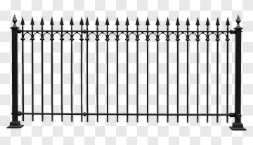 Black Iron Fence PNG