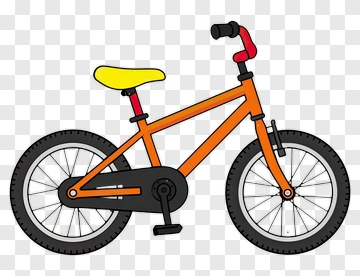 Cartoon Orange Bicycle PNG