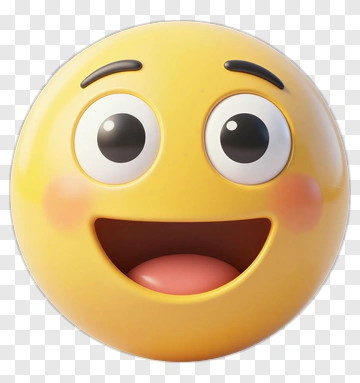 Cartoon Smiling Emoji Face PNG