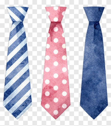 Watercolor Ties In Blue And Pink Patterns PNG