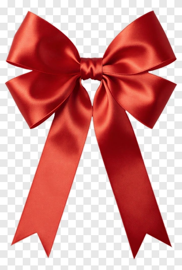 Red Satin Bow PNG