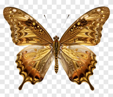 Golden Butterfly PNG
