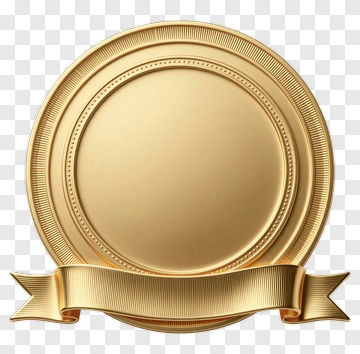 Gold Award Seal With Ribbon PNG