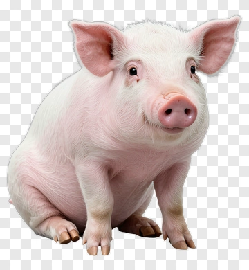 Cute Pig Sitting PNG