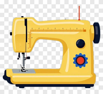 Yellow Sewing Machine PNG
