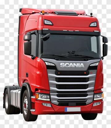 Red Scania Truck PNG