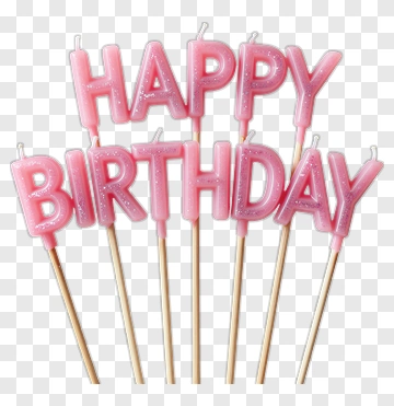 Happy Birthday Candle Set PNG