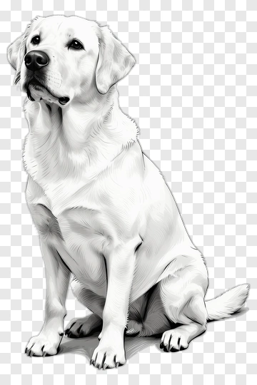 Labrador Retriever Sitting Gracefully PNG