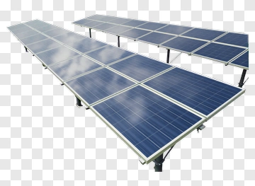 Solar Panels On A Rack PNG